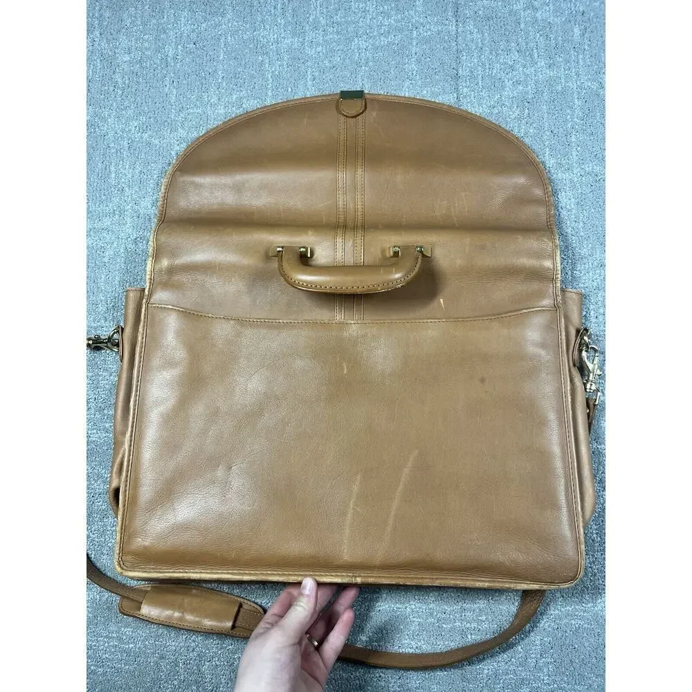 Vintage Georgetown Leather Designs Lockable Mens Briefcase